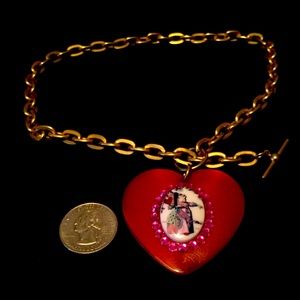Tarina Tarantino Queen of hearts red necklace.
